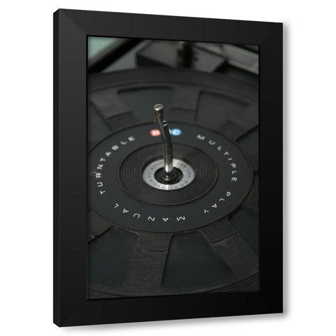 Turntable III Black Modern Wood Framed Art Print by Stramel, Renee W.