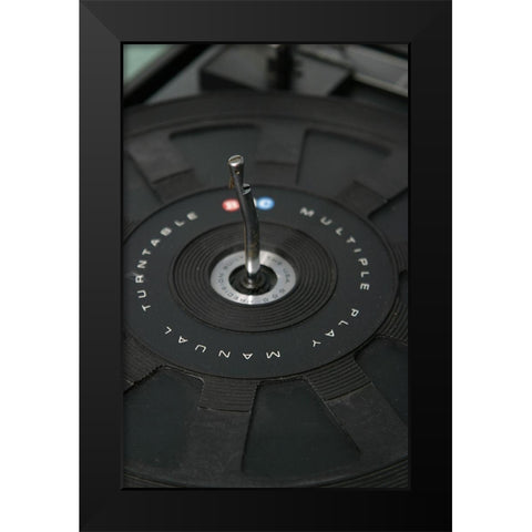 Turntable III Black Modern Wood Framed Art Print by Stramel, Renee W.