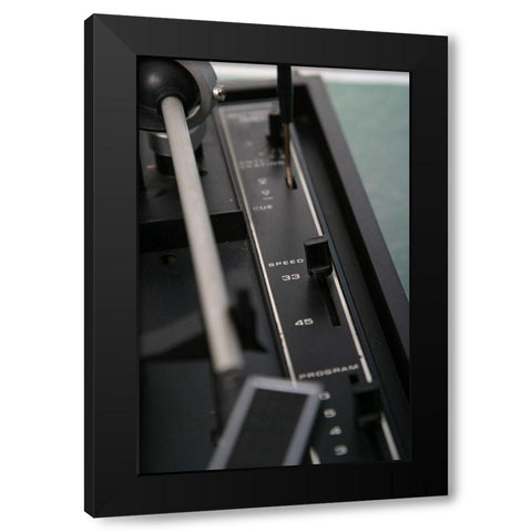 Turntable IV Black Modern Wood Framed Art Print with Double Matting by Stramel, Renee W.