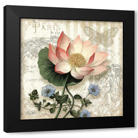Springtime in Paris I Black Modern Wood Framed Art Print with Double Matting by White, Abby