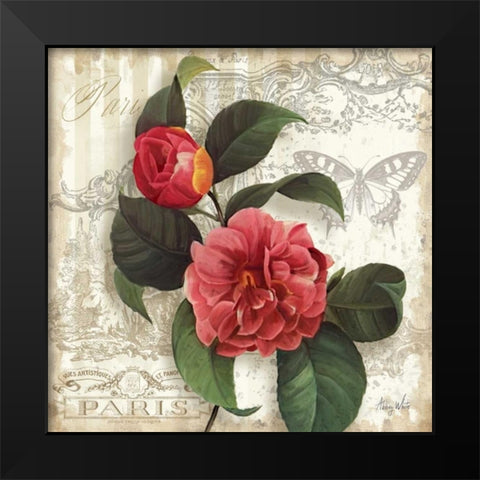 Springtime in Paris II Black Modern Wood Framed Art Print by White, Abby