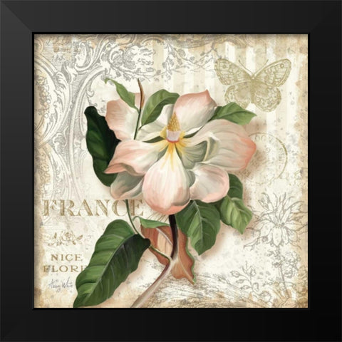 Springtime in Paris III Black Modern Wood Framed Art Print by White, Abby