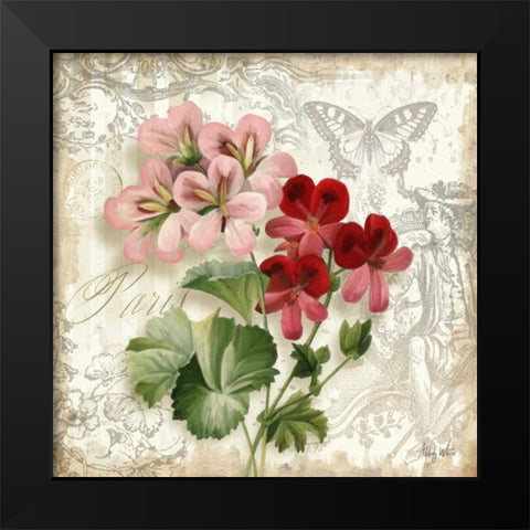 Springtime in Paris IV Black Modern Wood Framed Art Print by White, Abby