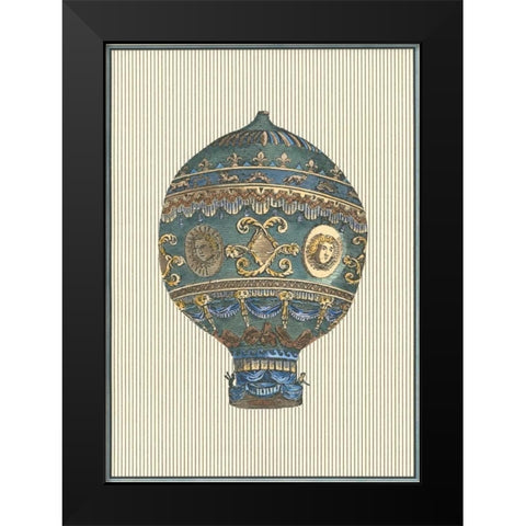 Vintage Ballooning I Black Modern Wood Framed Art Print by Vision Studio