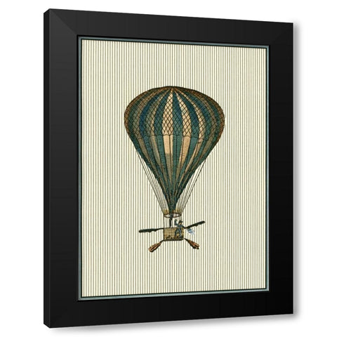 Vintage Ballooning II Black Modern Wood Framed Art Print by Vision Studio