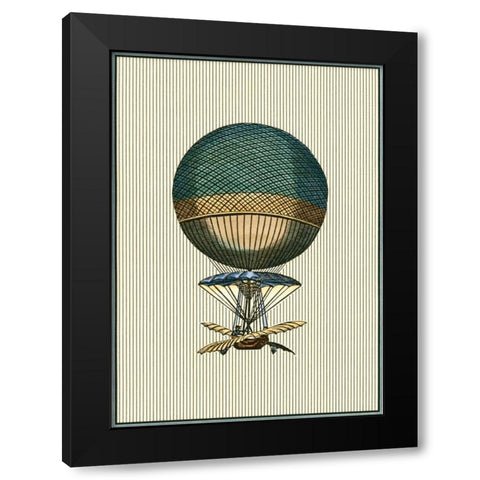 Vintage Ballooning III Black Modern Wood Framed Art Print with Double Matting by Vision Studio