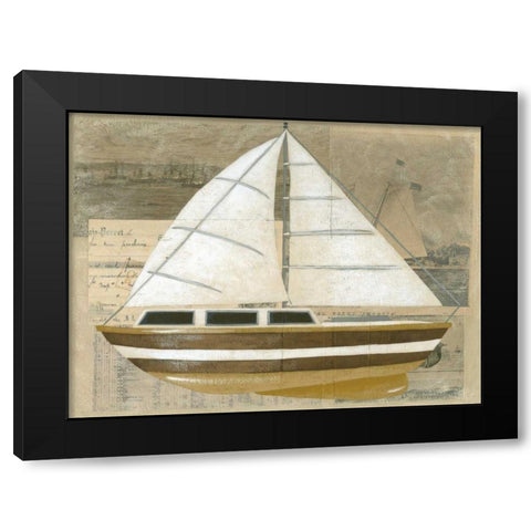 Tour by Boat I Black Modern Wood Framed Art Print by Zarris, Chariklia