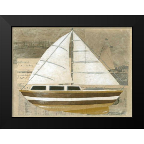 Tour by Boat I Black Modern Wood Framed Art Print by Zarris, Chariklia