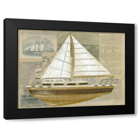 Tour by Boat II Black Modern Wood Framed Art Print with Double Matting by Zarris, Chariklia