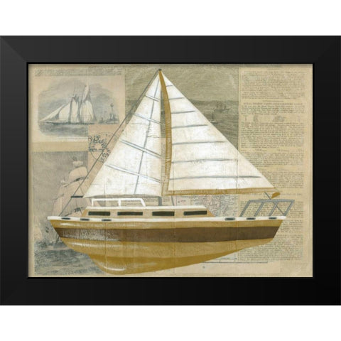 Tour by Boat II Black Modern Wood Framed Art Print by Zarris, Chariklia