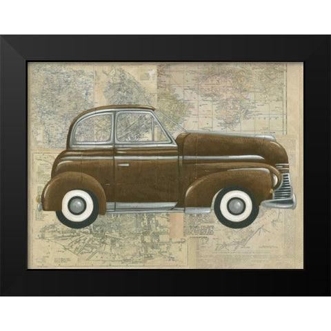 Tour by Car I Black Modern Wood Framed Art Print by Zarris, Chariklia