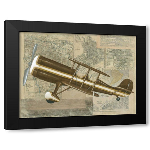 Tour by Plane I Black Modern Wood Framed Art Print with Double Matting by Zarris, Chariklia