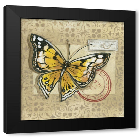 Le Papillon IV Black Modern Wood Framed Art Print with Double Matting by Cuozzo, Marianne D.