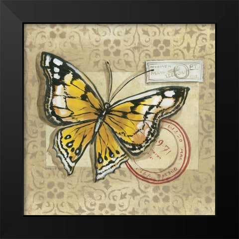 Le Papillon IV Black Modern Wood Framed Art Print by Cuozzo, Marianne D.