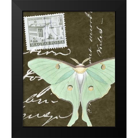 Le Papillon Script I Black Modern Wood Framed Art Print by Vision Studio
