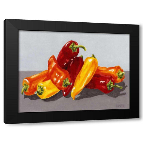 Birds of a Feather Black Modern Wood Framed Art Print by Choate, Lisa