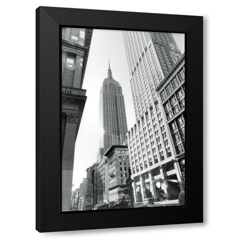 Empire State Building III Black Modern Wood Framed Art Print with Double Matting by Laura, DeNardo