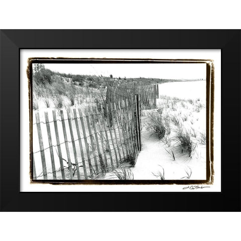 Beach Scape I Black Modern Wood Framed Art Print by DeNardo, Laura