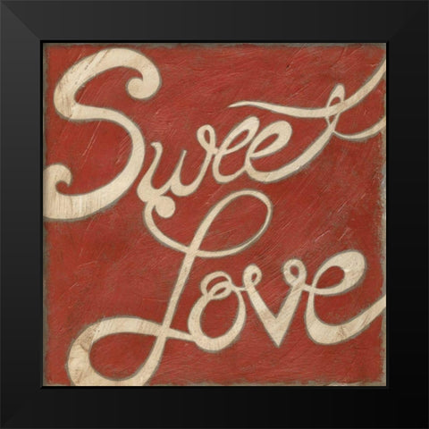 Sweet Love Black Modern Wood Framed Art Print by Zarris, Chariklia