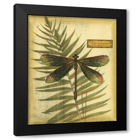 Royal Dragonflies IV Black Modern Wood Framed Art Print by Vision Studio