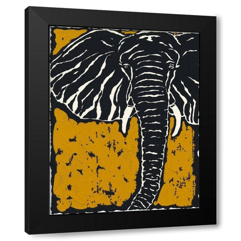 Serengeti II Black Modern Wood Framed Art Print with Double Matting by Zarris, Chariklia