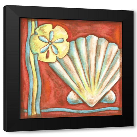 Pop Shells I Black Modern Wood Framed Art Print by Slocum, Nancy