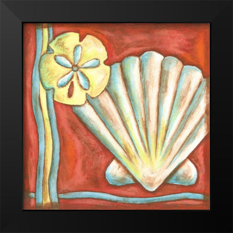 Pop Shells I Black Modern Wood Framed Art Print by Slocum, Nancy