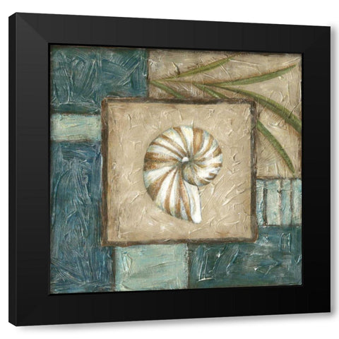 Shell Montage I Black Modern Wood Framed Art Print by Zarris, Chariklia