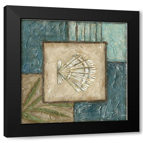 Shell Montage II Black Modern Wood Framed Art Print by Zarris, Chariklia