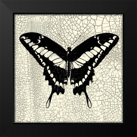 Classical Butterfly IV Black Modern Wood Framed Art Print by Vision Studio