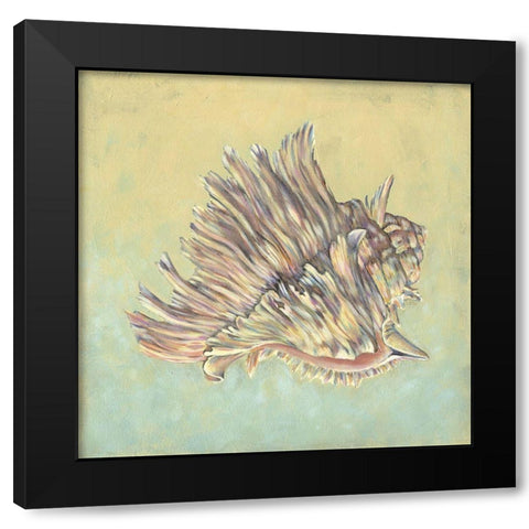 Sand and Sea II Black Modern Wood Framed Art Print by Vision Studio