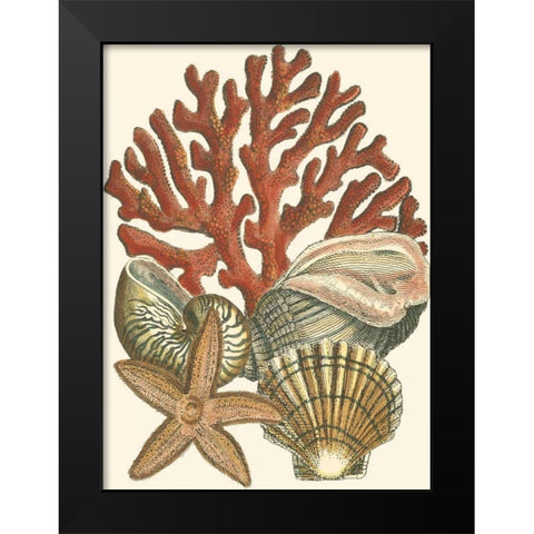 Small Coral Medley I Black Modern Wood Framed Art Print by Vision Studio