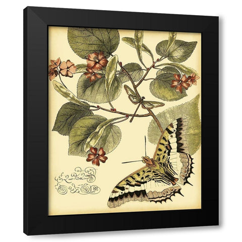 Mini Whimsical Butterflies I Black Modern Wood Framed Art Print with Double Matting by Vision Studio
