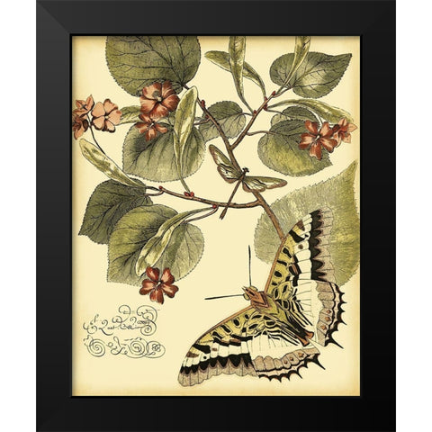 Mini Whimsical Butterflies I Black Modern Wood Framed Art Print by Vision Studio