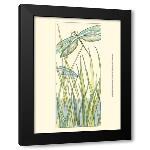 Small Gossamer Dragonflies I Black Modern Wood Framed Art Print by Zarris, Chariklia