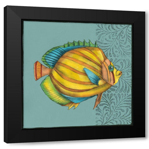 Small Tropical Fantasy III Black Modern Wood Framed Art Print with Double Matting by Goldberger, Jennifer