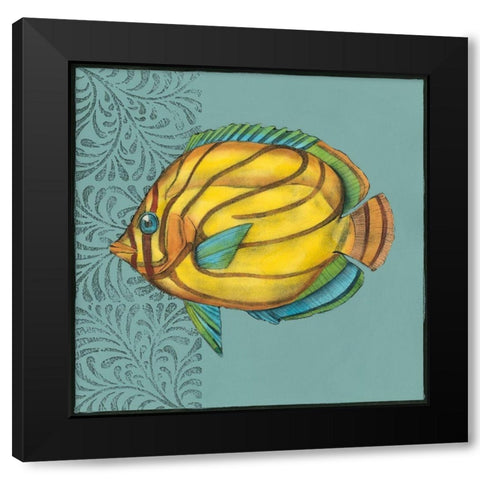 Small Tropical Fantasy IV Black Modern Wood Framed Art Print by Goldberger, Jennifer