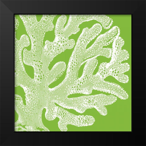 Saturated Coral II Black Modern Wood Framed Art Print by Vision Studio