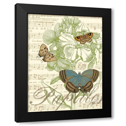 Papillon Melange I Black Modern Wood Framed Art Print by Vision Studio