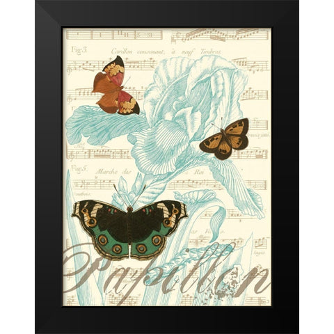 Papillon Melange III Black Modern Wood Framed Art Print by Vision Studio
