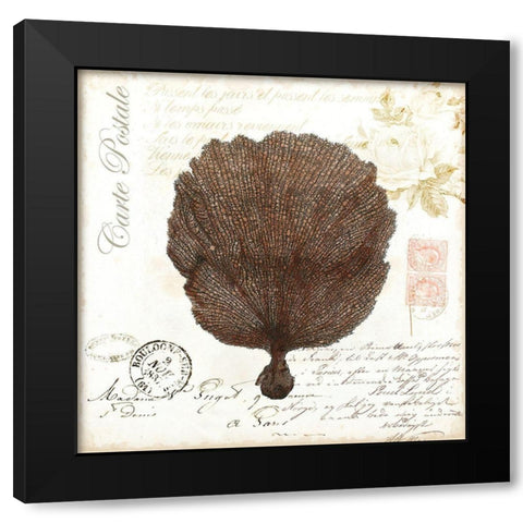 Small Romance du Mer II Black Modern Wood Framed Art Print with Double Matting by Vision Studio