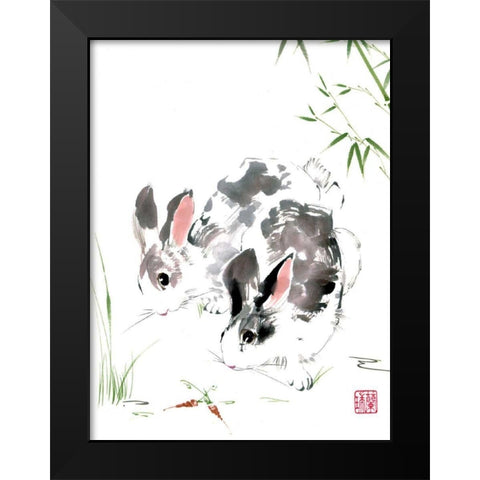 Just for You Black Modern Wood Framed Art Print by Parker, Nan Rae