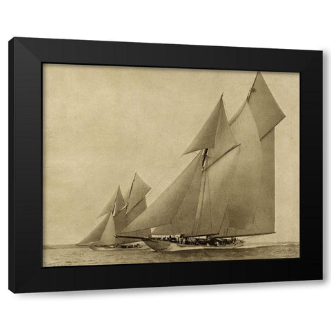 Racing Yachts IV Black Modern Wood Framed Art Print with Double Matting by Vision Studio
