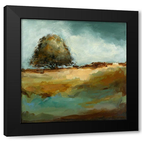 First Love Black Modern Wood Framed Art Print by Long, Christina