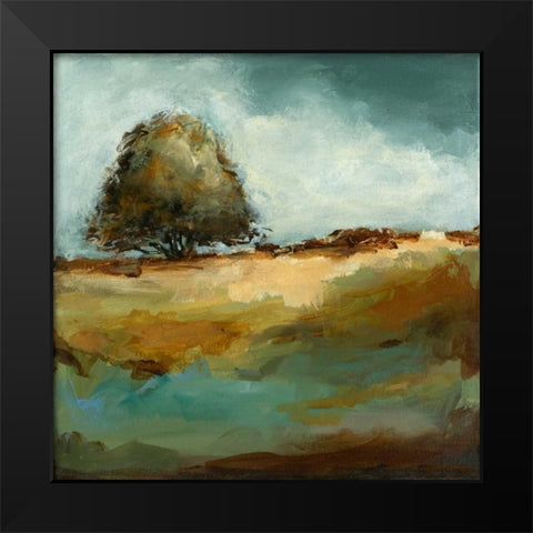 First Love Black Modern Wood Framed Art Print by Long, Christina