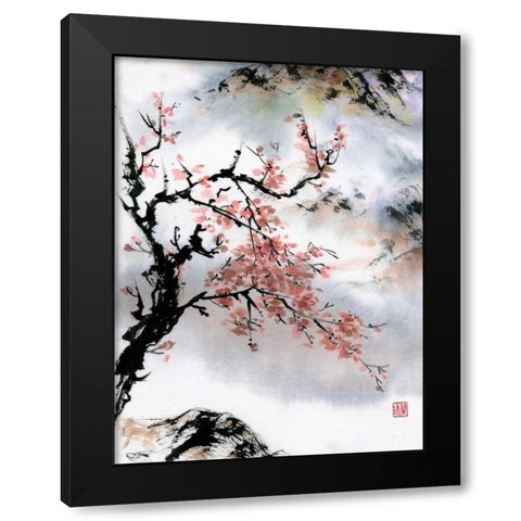 Longing Black Modern Wood Framed Art Print with Double Matting by Rae, Nan