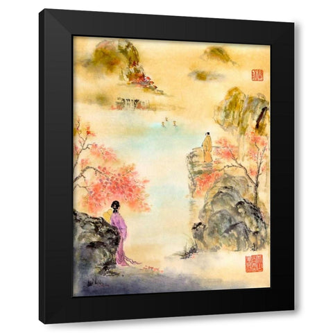 So Near... So Far Black Modern Wood Framed Art Print with Double Matting by Rae, Nan