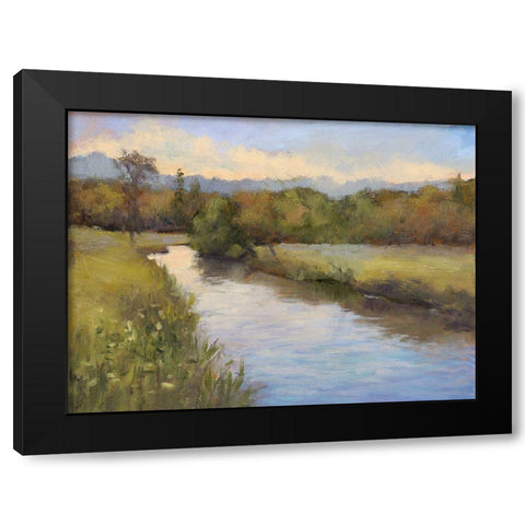Camp Springs Farm Black Modern Wood Framed Art Print by Weber, Mary Jean