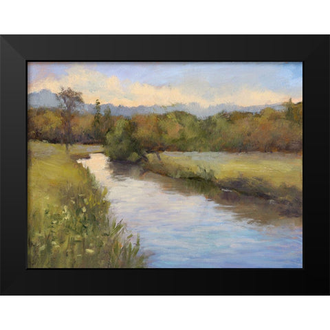 Camp Springs Farm Black Modern Wood Framed Art Print by Weber, Mary Jean