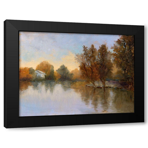 Lake of Peaceful Dreams Black Modern Wood Framed Art Print with Double Matting by Weber, Mary Jean